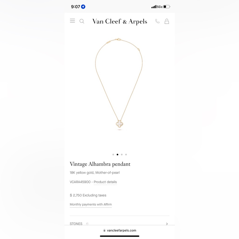 Van Cleef Vintage Alhambra Pendent